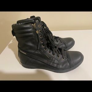 Diesel D.Valadium Black Leather Boots
